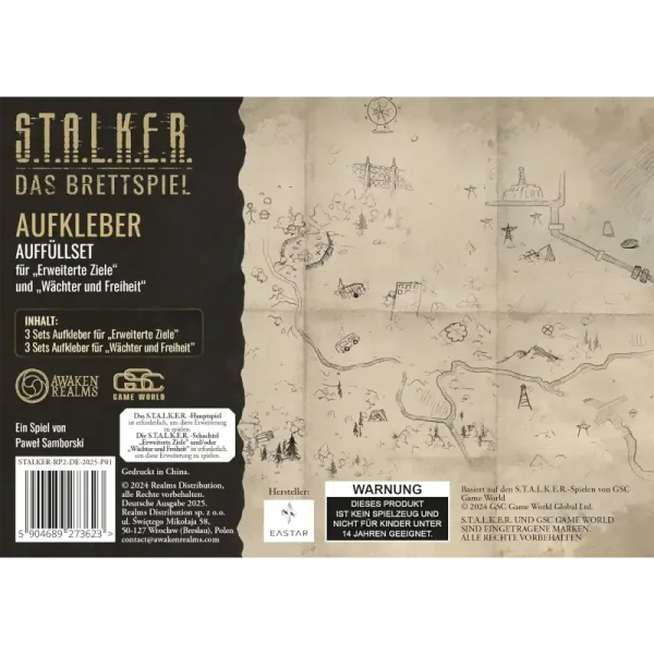 STALKER: Das Brettspiel – Karten und Aufkleber Auffüllset #2